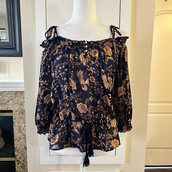 Ralph Lauren Denim & Supply Floral Blouse size SP - Picture 1 of 2